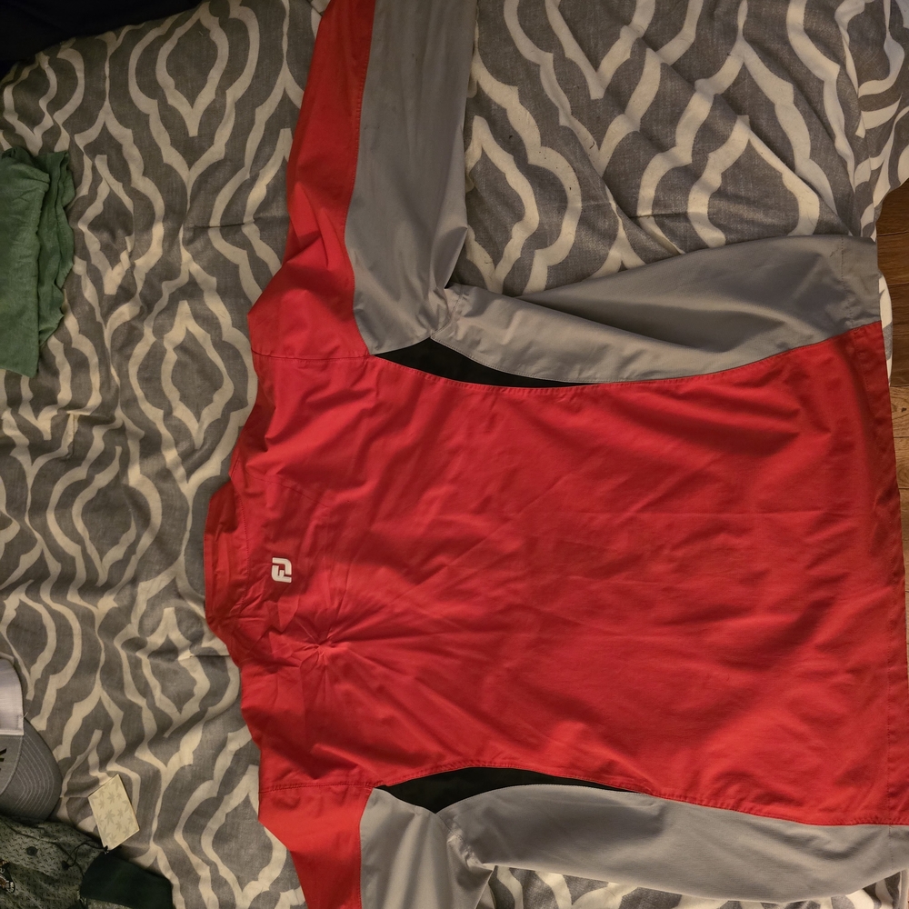 FootJoy Red and Gray Windbreaker Jacket